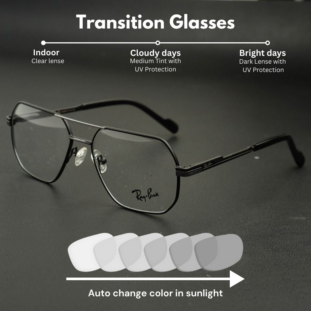 Polige – SkyTone Transition Aviators – Matte Black