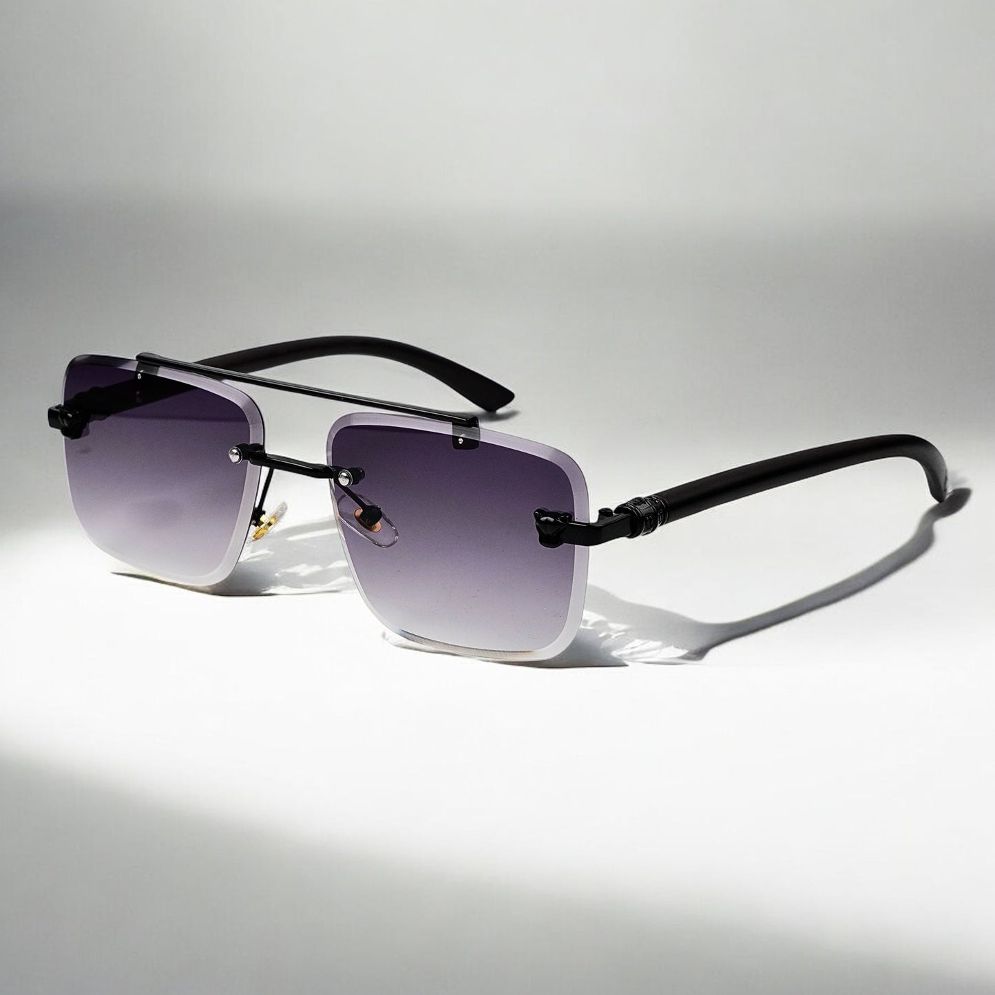 Obsidian Drift – Smoke Fade – Men's Sunglasses