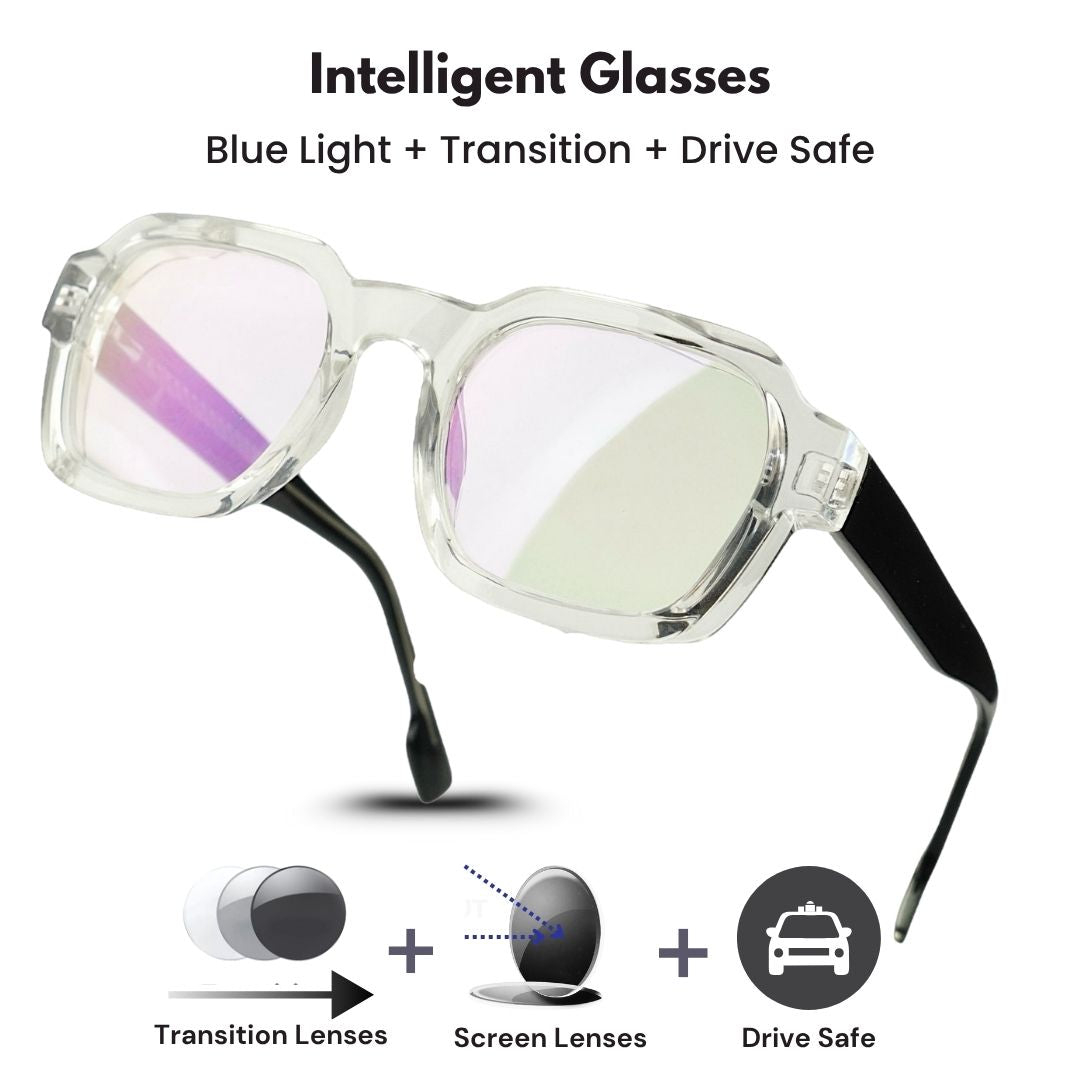 Polige – Smart Screen Glasses – Crystal Black
