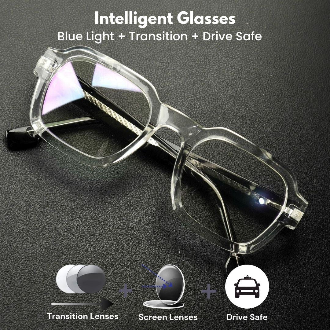 Polige – Smart Screen Glasses – Crystal Black