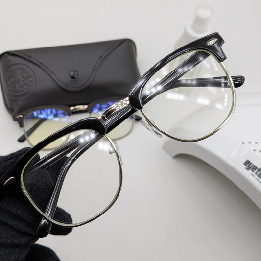 Premium Clubmaster Smart Glasses – Blue Cut + Transition - Free Gifts - Jet black