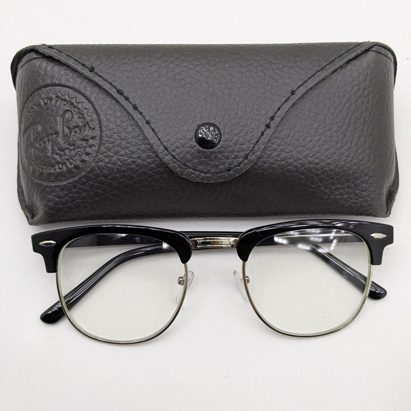 Premium Clubmaster Smart Glasses – Blue Cut + Transition - Free Gifts - Jet black