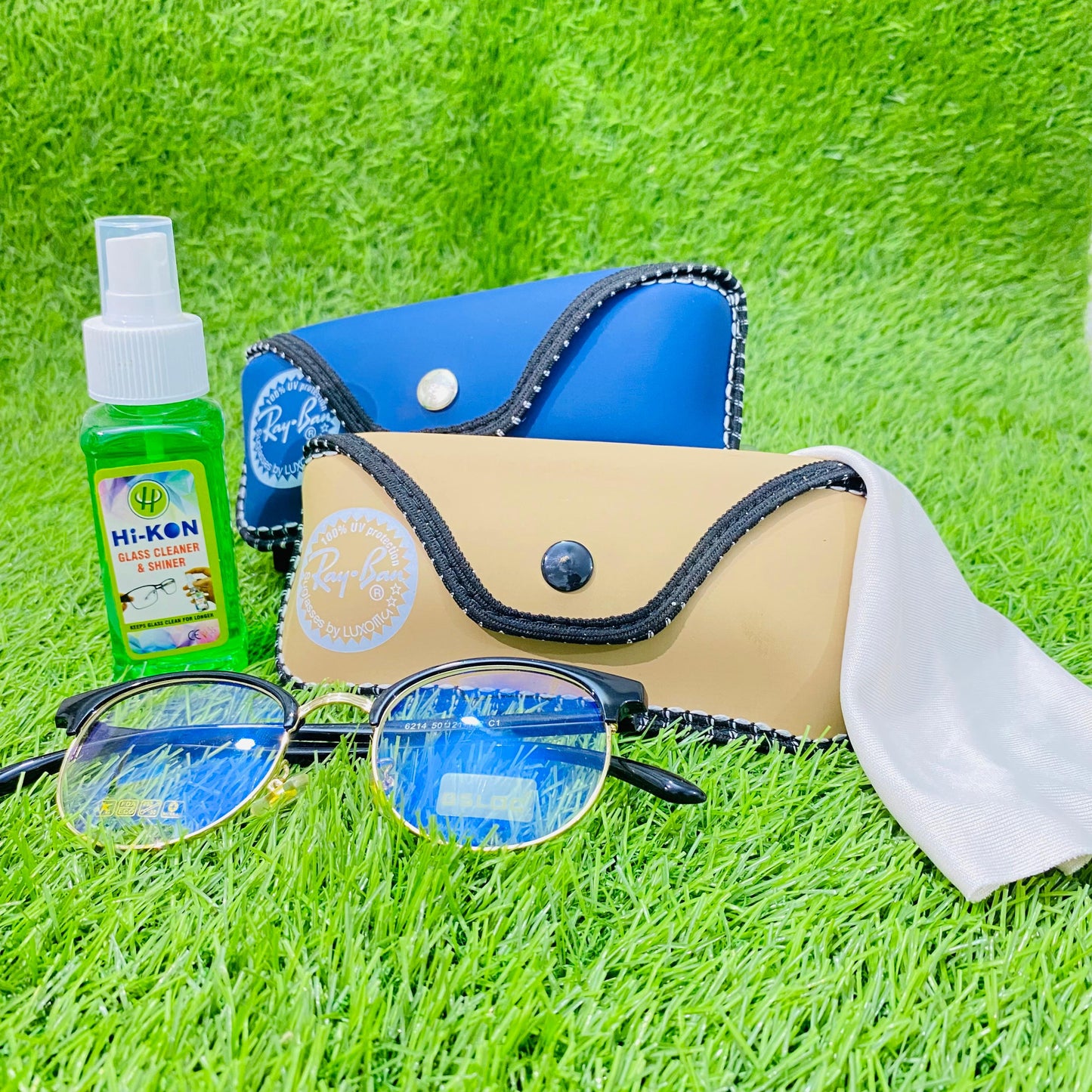 Black - Smart Blue Light Protection Glasses with Free pouch, shiner, cleaning cloth
