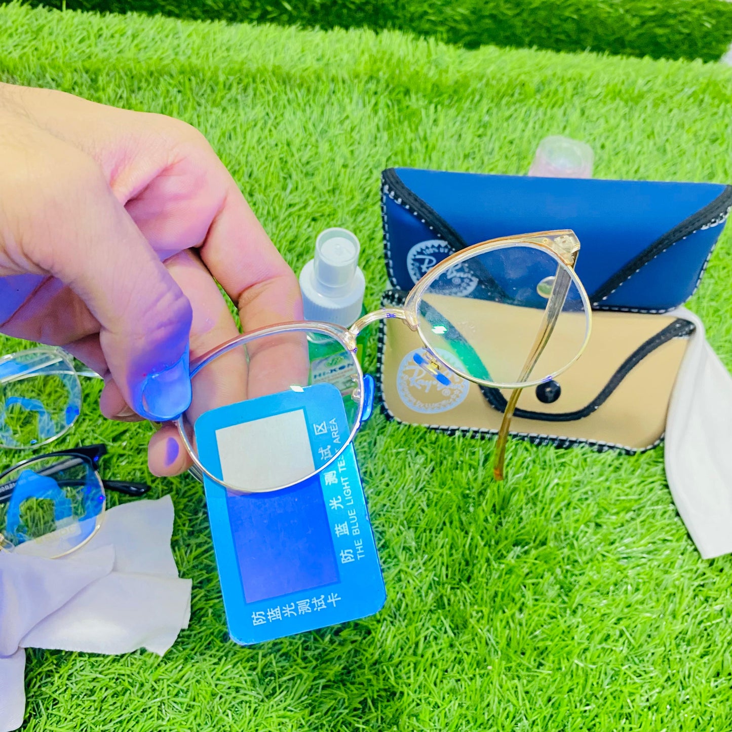 Silver - Smart Blue Light Protection Glasses with Free pouch, shiner, cleaning cloth
