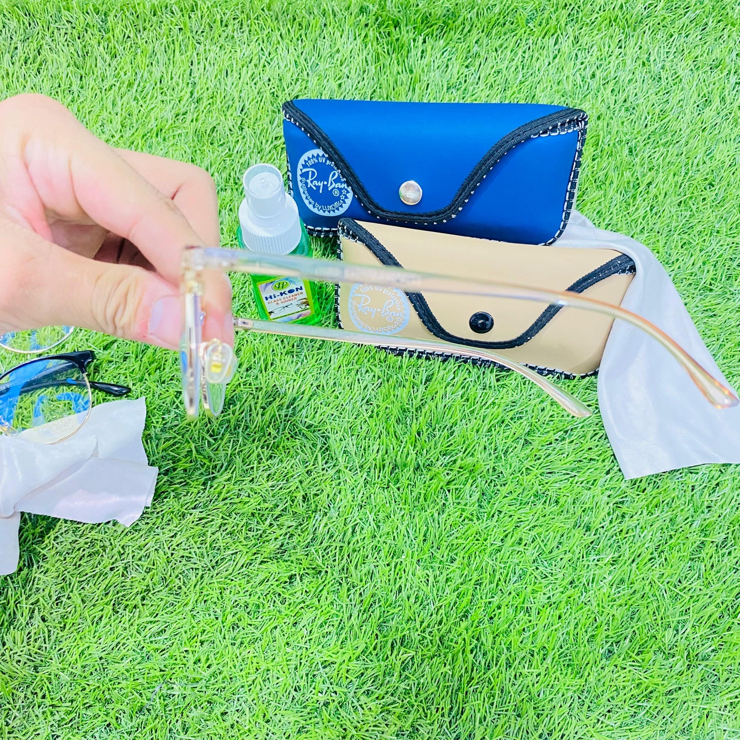 Black - Smart Blue Light Protection Glasses with Free pouch, shiner, cleaning cloth