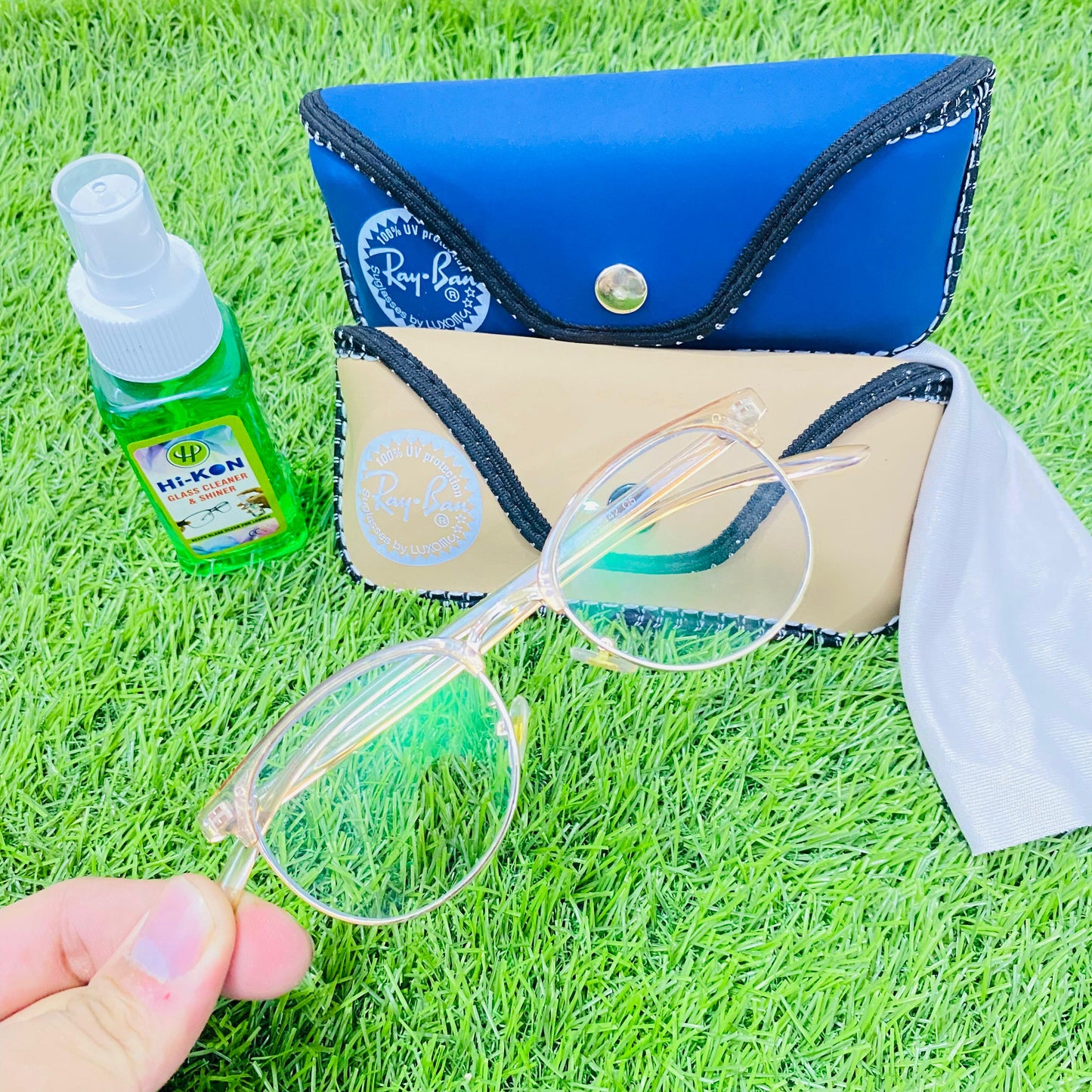 Black - Smart Blue Light Protection Glasses with Free pouch, shiner, cleaning cloth