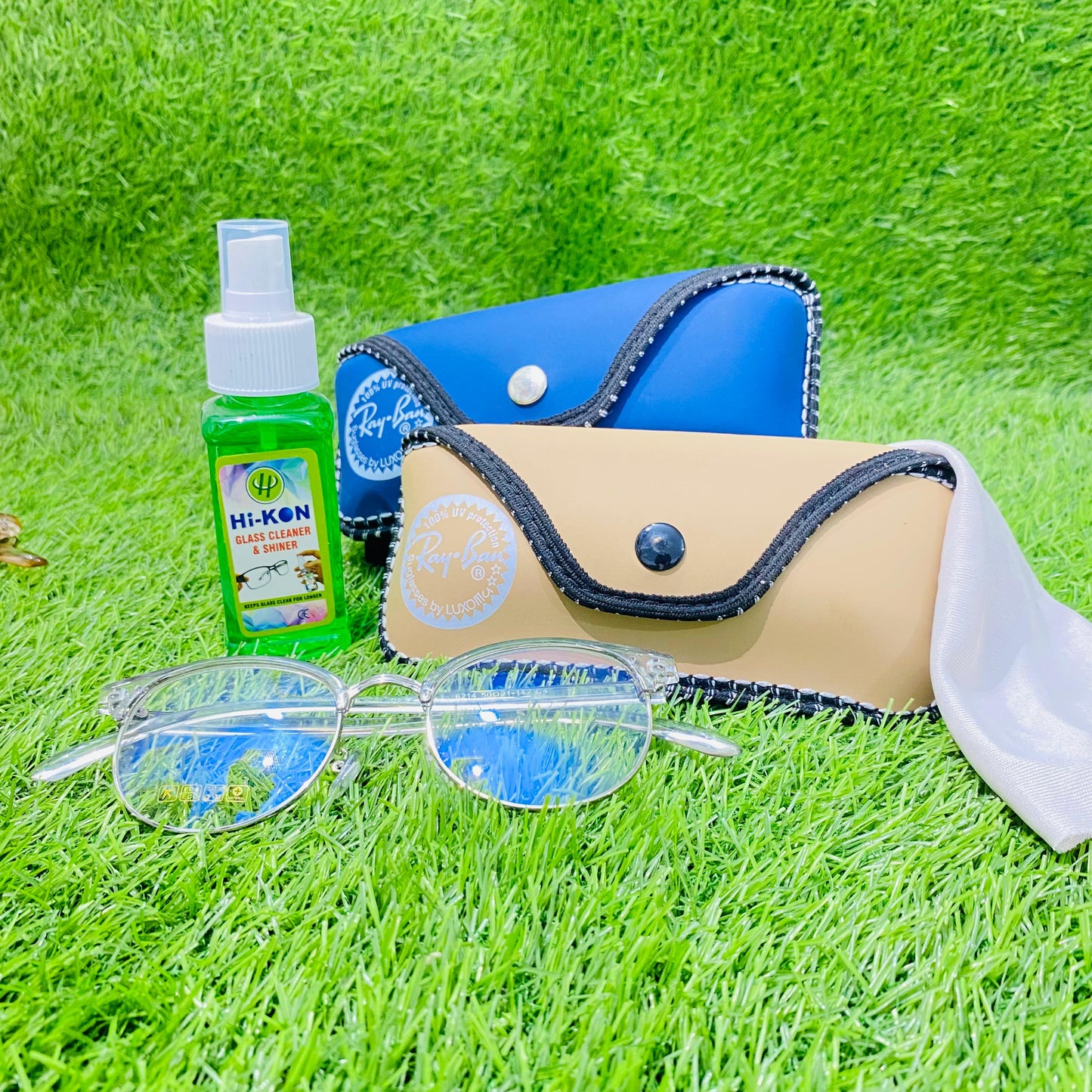 Silver - Smart Blue Light Protection Glasses with Free pouch, shiner, cleaning cloth